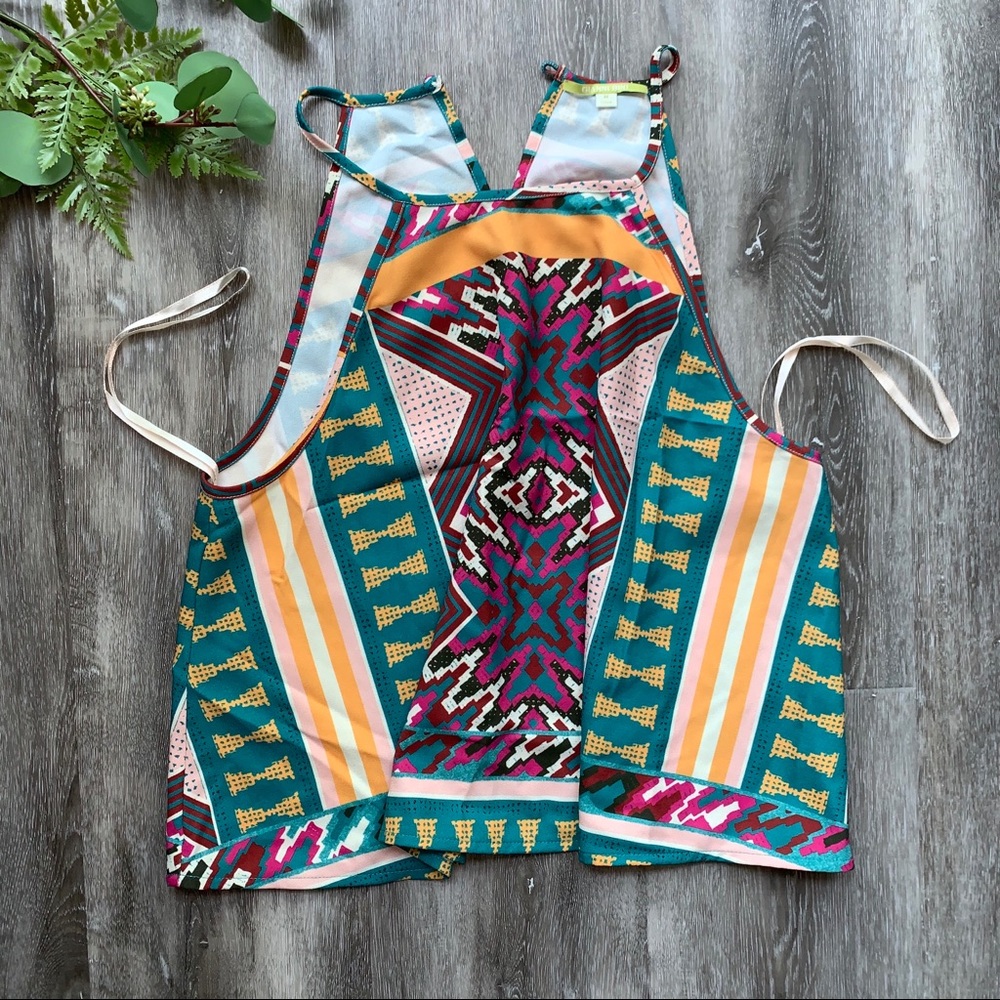 Gianni Bini Flowy Colorful Cami Tank Halter